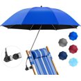 thumbnail image 1 of Parasol de Plage avec Pince, Parasols UPF50+ Réglables à 360 ° pour Chaise de Plage (Chaise Non Incluse), 1 of 10