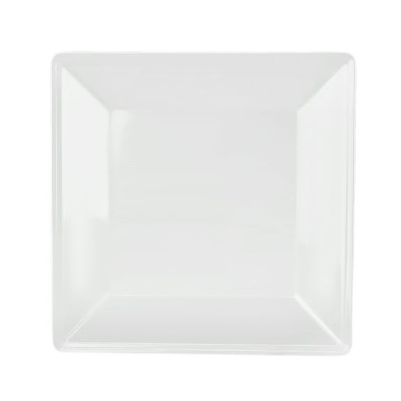 Excellante Passion White Melamine Dinnerware Collection 10.25 X 10.25 Inch Square Plate, 1.75 Inch Deep, Comes in Each