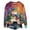 Multicolor, variant on Ladies' Christmas Printed Long Sleeved Round Neck Hoodie Loose Top for Comfortable and Casual Fashion Wear