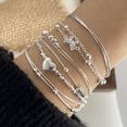 thumbnail image 2 of Pulsera de plata de ley 100% sólida 925 para mujeres y hombres, pulsera de corazón estrecho hecha a mano Vintage, regalo de cumpleaños, 2 of 2