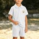 thumbnail image 2 of Odeerbi Niños 2 Piezas Preppy Outfit Oso Bordado Tenis Camisa de Golf y Pantalones Cortos Conjunto de Uniforme Escolar, 2 of 8