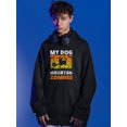 thumbnail image 2 of My Dog Hunts Zombies Hoodie Juniors -Image by Shutterstock,  Large, 2 of 4