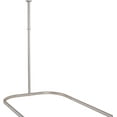 thumbnail image 3 of Utopia Alley Rustproof Wall Mounted Aluminum Hoop Shower Rod | Ceiling Support for Clawfoot Tub, 54 Inch Extra Large Size by 26 Inch, Stylish & Comfortable Bathroom Decor, Satin Nickel(64"L x 26"W), 3 of 17