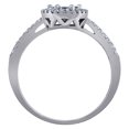 thumbnail image 3 of Auriga 925 Sterling Silver Cubic-Zirconia Floral Fashion Ring Size 7 for Women, 3 of 5