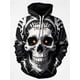 thumbnail image 2 of Sudadera con capucha y estampado 3D de esqueleto y calavera de murciélago para Halloween, con bolsillo delantero, para parejas, para Halloween, carnaval, fiesta de disfraces, 2 of 4