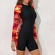 thumbnail image 1 of TaTaai Women Full Zip Long Sleeve One Piece Surfing Wetsuit Printed Modest Diving Swimsuit Stretch Ladies Beach Sports Vacation Wear UV Protection Comfortable Swimwear Gift, 1 of 7