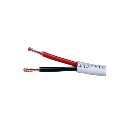 UPC: 0844660028178 | Monoprice 100  CL2 2-Conductor 12AWG Oxygen-Free Copper Wire Cable For Loud Speaker White 102817