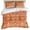 Orange, variant on 3 Piece Boho Orange Duvet Cover Set Twin Size,Microfiber Comforter/Quilt Cover with Corner Ties and 2 Pillowcases,Country Style Bohemian Floral Retro Tribal All Season Bedding with Zipper Closure