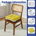 thumbnail image 6 of XIECUVA Chair Cushions for Dining Chairs, Set of 4, Memory Foam Kitchen Chair Cushions with Quilted Non-Slip Rubber Backing, 15.5" x 15.5" x 3.5", Ginger Yellow, 6 of 8