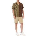 thumbnail image 2 of Lars Amadeus Men's Shirt Short Sleeve Button Down Striped Summer Shirt, 2 of 6