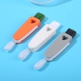 thumbnail image 2 of 3 in 1 Cup Lid Cleaning Brush,Multifunctional Crevice Portable Cup Lid Cleaning Brush 3Pcs for Bottle Gap Tight Spaces Cup Gift (Carrot, one Size), 2 of 10