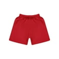 thumbnail image 3 of Manyakai Kids Boys Girls Running Basketball Shorts Solid Color Athletic Training Bottom Elastic Red S, 3 of 5