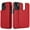Red, variant on for iPhone 14 PU Leather 2 In 1 Function Case, Luxury Magnetic Detachable Card Slots Back Case with Kickstand Anti-Drop Wireless Charging Compatible for iPhone 14, Black