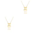 thumbnail image 4 of Collar del Zodiaco DIY Qarigey Géminis Oro Ajustable, 4 of 6