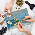 thumbnail image 5 of Landscape Cutting Board, Seascape Beach Seaside Hills Trees View from Window Picture Tropical Panorama, Decorative Tempered Glass Cutting and Serving Board, in 3 Sizes, by Ambesonne, 5 of 5