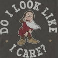 thumbnail image 2 of Men's Snow White and the Seven Dwarfs Grumpy Do I Look Like I Care  Graphic Tee Charcoal 2X Large, 2 of 5