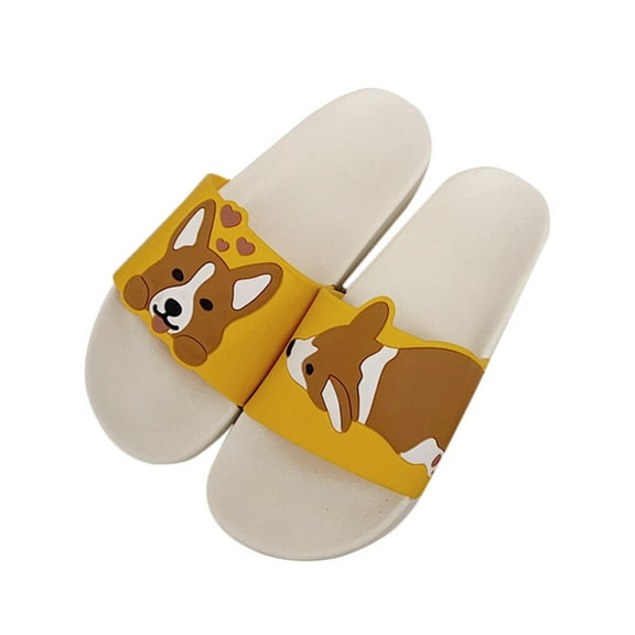 TABLZONE Doodle Slippers for Women Living Room Use Plastic White 1 Pair Non-Slip