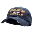 thumbnail image 3 of Afghanistan Veteran Ribbon Embroidered Washed Cotton Brass Buckle Cap - Navy OSFM, 3 of 6