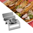 thumbnail image 1 of Stainless Steel Taco Holder Stand Taco Tray Hot Dog Holder Taco Rack W Shape for 2 Compartments, 1 of 8