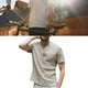 thumbnail image 5 of Camisa de Lino de Manga Corta para Hombre Top de algodón Suave Transpirable de Color sólido Informal para Desplazamientos Beige L, 5 of 8