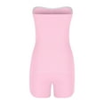 thumbnail image 5 of ZACPNCV Women's Solid Color Backless Sleeveless Strapless Shorts Set Pink, 5 of 6