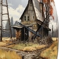 thumbnail image 5 of Designart "Wise and Weathered Barns I" Countryside Oversized Wall Clock, 5 of 5