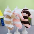thumbnail image 4 of LLXD Dog Winter Fleece Bodysuit Pink XL 4-Leg Striped Warm Pet Clothes with D-Ring for Small to Medium Breeds Cozy Puppy Pajamas Coat, 4 of 9