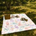 thumbnail image 7 of Pastel Bow Beach Western Flannel Blanket with Surfboards and Cowboy Boots, Palm Trees Waves Butterflies Throw for Bedroom and Nursery, Home Decor Gift for Coastal Girls, 7 of 7