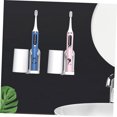 thumbnail image 3 of Minkissy Toothbrush Holder Wall Mounted 2 Sets White Rectangular Storage Rack Design for Bathrooms, 3 of 8