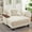 White, variant on Chaise Lounge Chair Indoor with 180°Rotating Table and USB Ports, Corduroy Sleeper Sofa Bed with Bluetooth Speaker and Cup Holder for Living Room, White