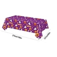 thumbnail image 3 of Sulaicai Halloween Disposable Plastic Tablecloth, 54" x 108" Pumpkin Ghost Skull Pattern Rectangular Table Cover, Waterproof Table Cloth for Holiday Party Decorations, 3 of 9