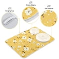 thumbnail image 4 of Yellow Floral Dish Drying Mat Dish Drainer Rack Mats Water Absorbent Non-Slip Easy Clean Heat Resistant for Kitchen Counter, 4 of 8