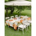 thumbnail image 3 of Outdoor Tablecloth with Umbrella Hole and Zipper, Orange Green Pumpkins Fall Rectangle Table Cloth 52x70 Inch Waterproof Tablecloth, Thanksgiving Botanical Picnic Table Cover for Patio Camping, 3 of 7