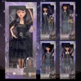 thumbnail image 2 of Wednesday Addams Doll Plush Toy for Kids Soft Figure Adorable Design 25x22cm, 2 of 5