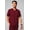 Wine, variant on Men's Helix Scrub Top, 1-Pocket - MotionTech Fabric, Wrinkle-Resist, Chest Pocket, Regular Fit, Short Sleeve (Sizes Vary)