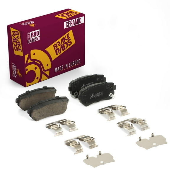 Metrix Premium Chassis Parts - Rear Ceramic Disc Brake Pad Set D1544-D1157 Fits Hyundai Elantra, Tucson, Kia Cadenza, Forte, Forte Koup, Optima, Sportage