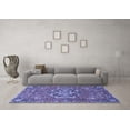thumbnail image 3 of Ahgly Company Machine Washable Indoor Rectangle Medallion Blue Traditional Area Rugs, 4' x 6', 3 of 4