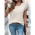 thumbnail image 5 of Womens Summer Cap Sleeve Tops Casual Crew Neck Sleeveless Knit Sweater Vest Loose Fit Pullover Tank Tops  M, 5 of 8