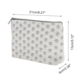 thumbnail image 2 of Bolsas de maquillaje planas rectangulares convenientes de 1 Pc para viajar, pequeñas, blancas y grises de poliéster, 2 of 5