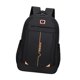 thumbnail image 5 of Mochila para portátil para hombre y mujer, mochila escolar para ir de compras, al trabajo o para actividades al aire libre. negro naranja, 5 of 9