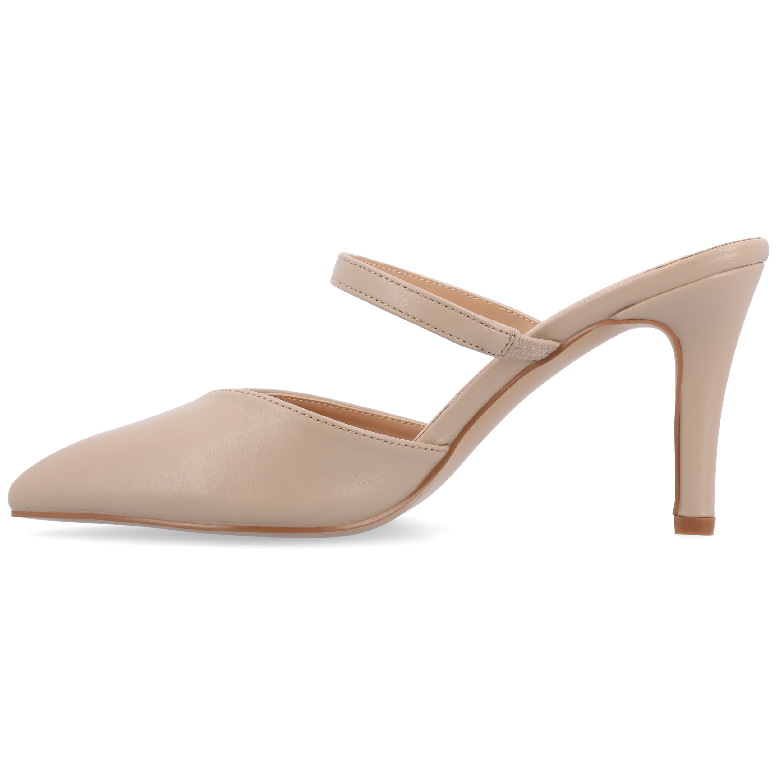 Journee Women's Yvon SuperNatural Shades Wide Width Pointed Toe Mule Pumps