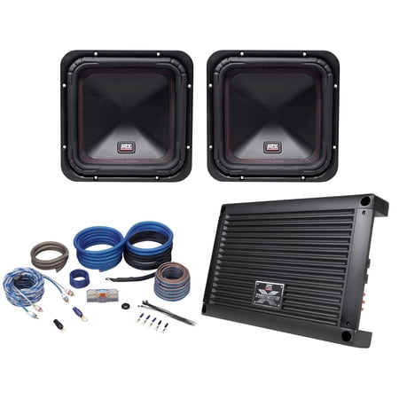 (2) MTX S6510-44 10" 1000 Watt RMS Car Subwoofers+MTX Amplifier+Copper Amp Kit