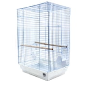 Penn-Plax Cockatiel Bird Cage Starter Kit, 27 Inch Cage with Kabob Toy, Cuttlebone, Treat, and Wood Perch, White, Model: BCK4