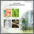 thumbnail image 3 of Outsunny 86" Garden Arbor Arch Gate with Trellis Sides for Climbing Plants, Wedding, Grape Vines with Locking Doors & Planter Baskets, Black, 3 of 9