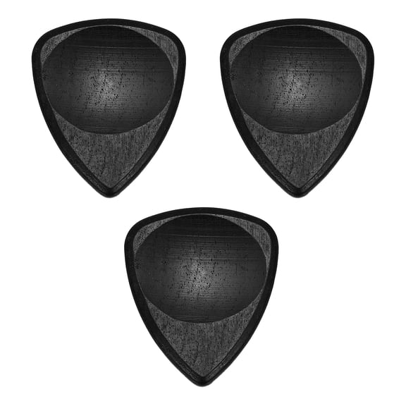 Uxcell 3 Pcs Wood Guitar Pick, 3.0mm Ultra Heavy Gauge Wood Groove Shape Guitar Picks for Electric and Acoustic Guitars, Purple Red