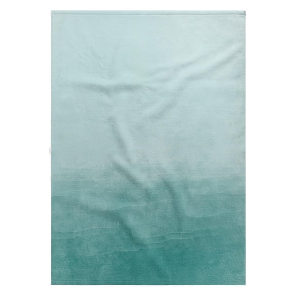 3dRose, Creamy Aqua Blue Watercolor Ombre, 22x30 Bath Hand Pool Towel