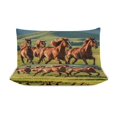 thumbnail image 3 of Funda de edredón con caballos corriendo en la pradera, tamaño king y queen, juego de 3 piezas suave, 1 funda de edredón y 2 fundas de almohada con cierre de cremallera, 86 x 70 pulgadas, 3 of 8