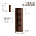 thumbnail image 3 of ALISENED 4 Cube Tall Skinny Bookcase, Narrow Organizer Shelf, Wood Corner Bookshelf, Storage Shelves, 3 of 7