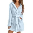 thumbnail image 5 of Womens Robe Plush, Winter Fleece Robes for Women, Long Bath Robe Plush Soft Warm Fleece Bathrobes, 5 of 8