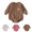 Brown, variant on Baby Bodysuit Cable Knit One-Piece Long Sleeve Romper with Bear Pocket